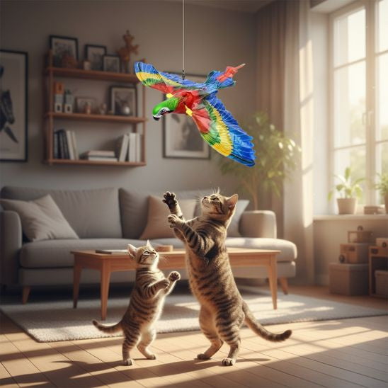 Jouet Oiseau pour Chat | Perroquet Volatile