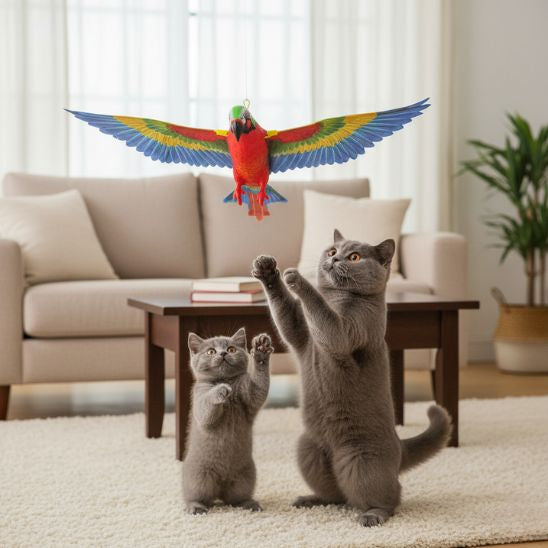 Jouet Oiseau pour Chat | Perroquet Volatile