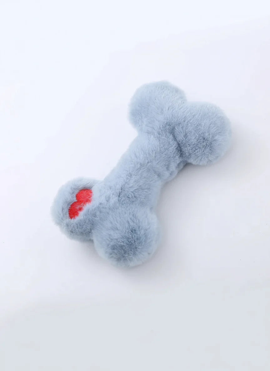 Jouet os en peluche pour chien doux et moelleux de la marque Oscar et Plume
