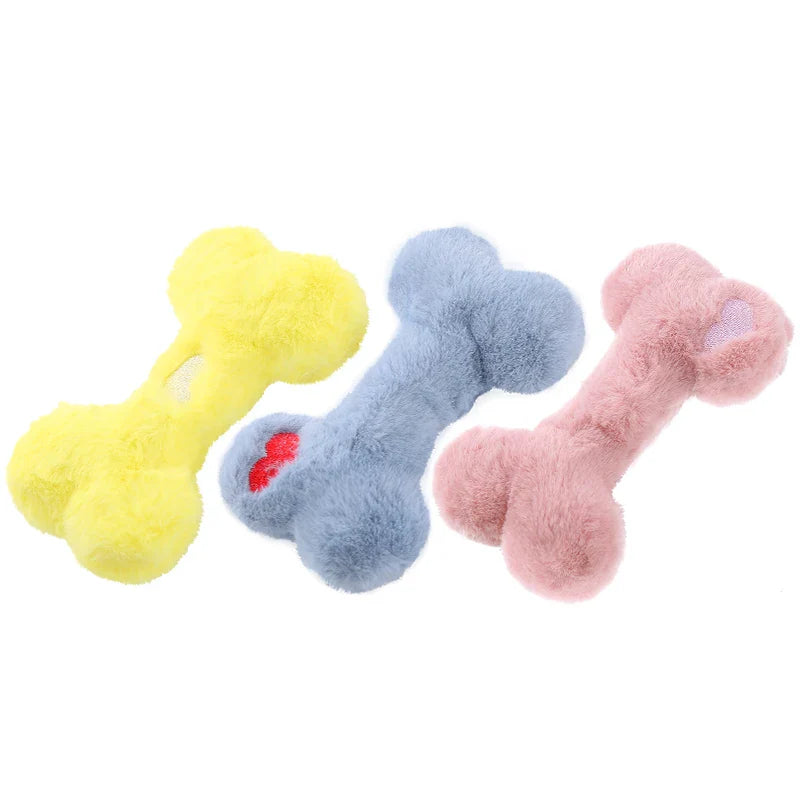 Jouet Os En Peluche Pour Chien Avec Bruit Sonore