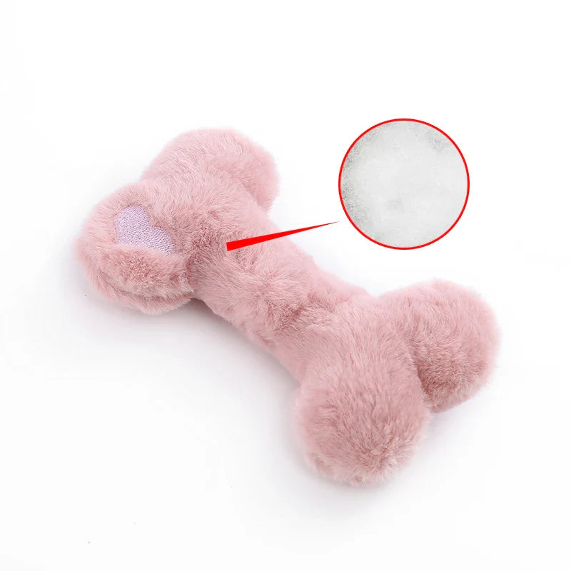 Jouet Os En Peluche Pour Chien Avec Bruit Sonore