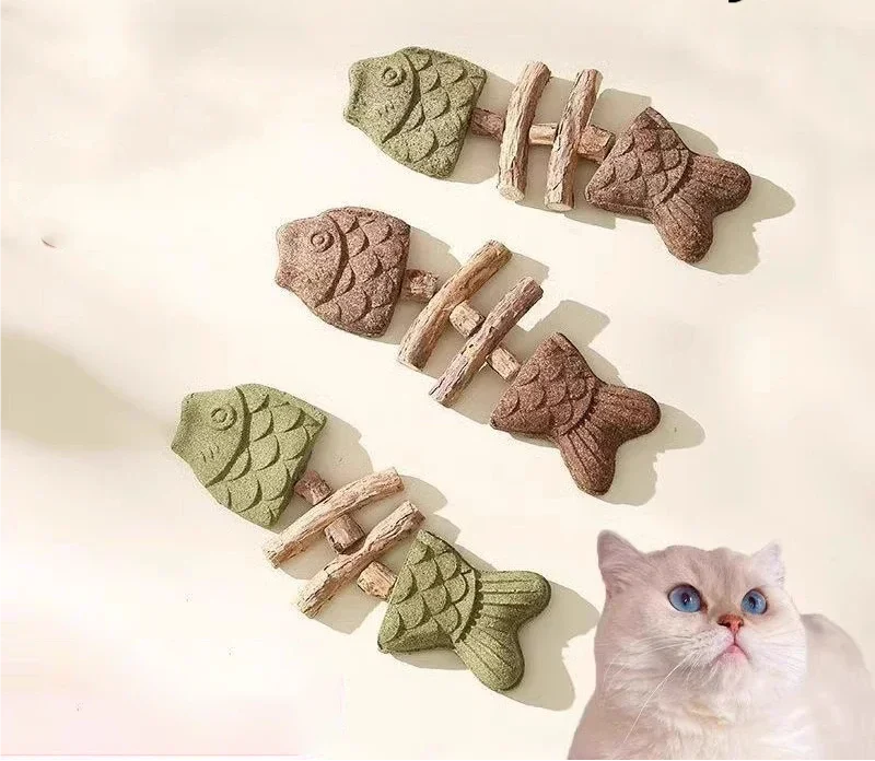 Jouet Poisson Herbe Naturelle Pour Chat