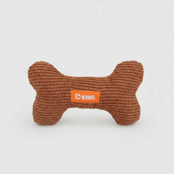 Jouet sonore pour chien en forme d'os de couleur marron pour le divertissement des animaux