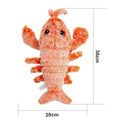 Jouet vibrant pour chien et chat en forme de homard orange avec des yeux adorables