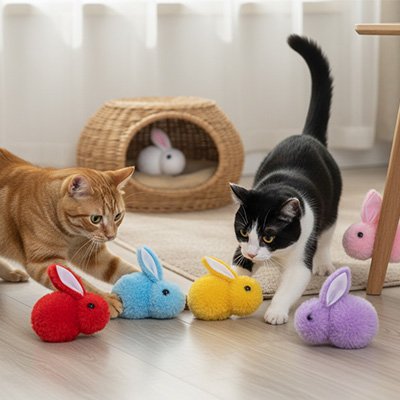 Jouets pour les chats | Lapins Pompons