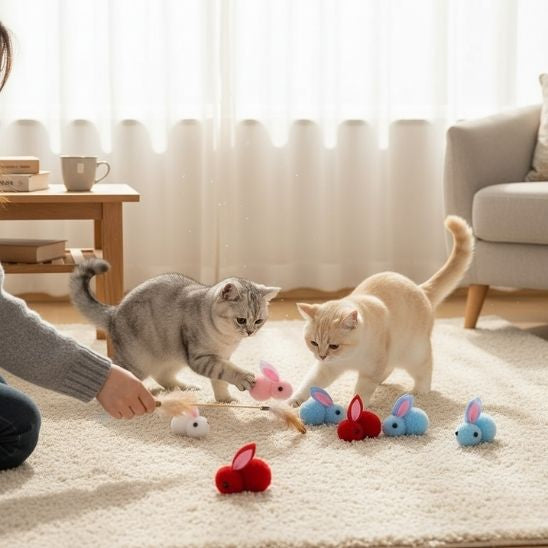 Jouets pour les chats | Lapins Pompons