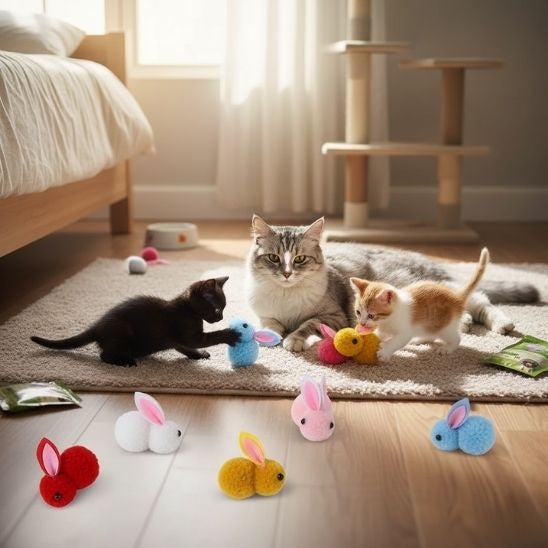Jouets pour les chats | Lapins Pompons