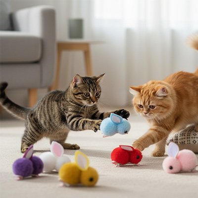 Jouets pour les chats | Lapins Pompons