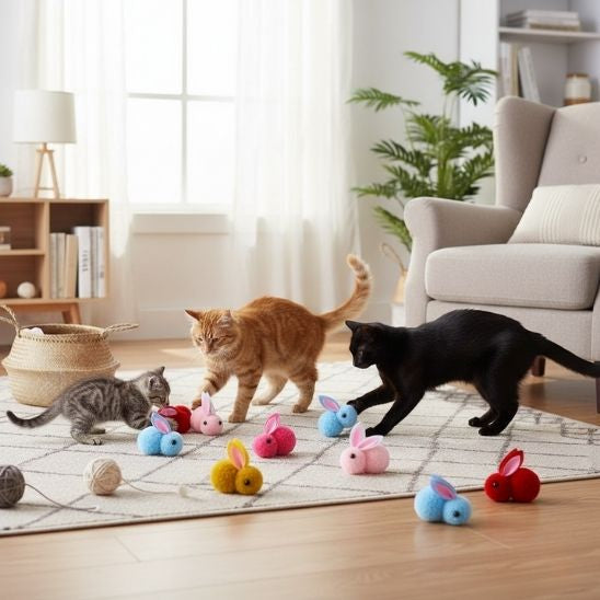 Jouets pour les chats | Lapins Pompons