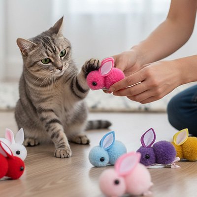 Jouets pour les chats | Lapins Pompons