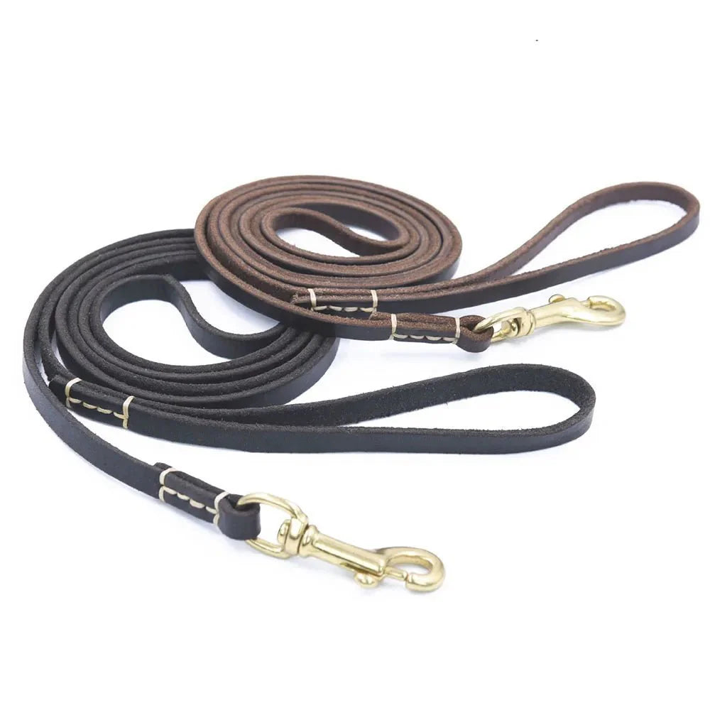 Laisse En Cuir Véritable Pour Chien