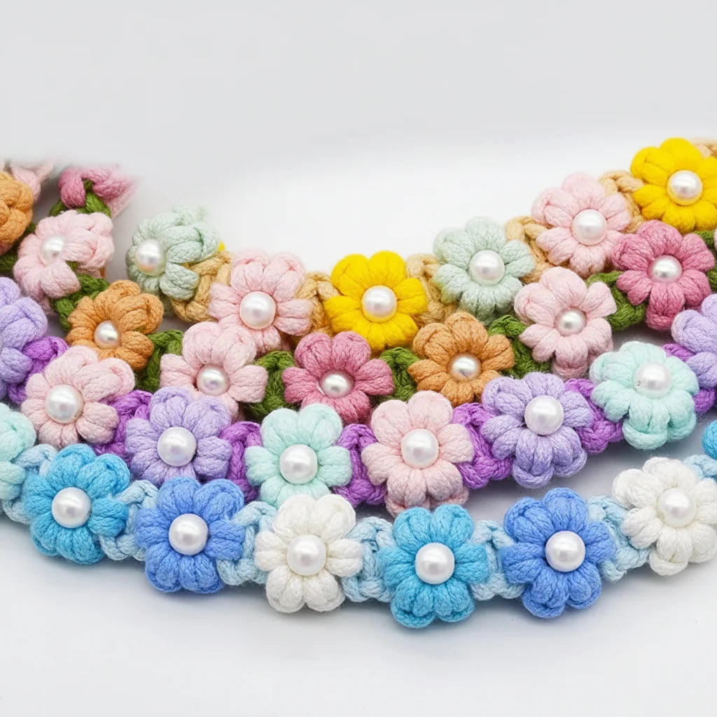 Laisse Pour Chien En Coton Tressé Florale