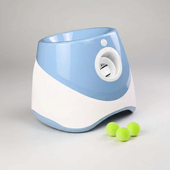 Lanceur de balle pour chien Oscar et Plume avec trois balles incluses pour un amusement garanti