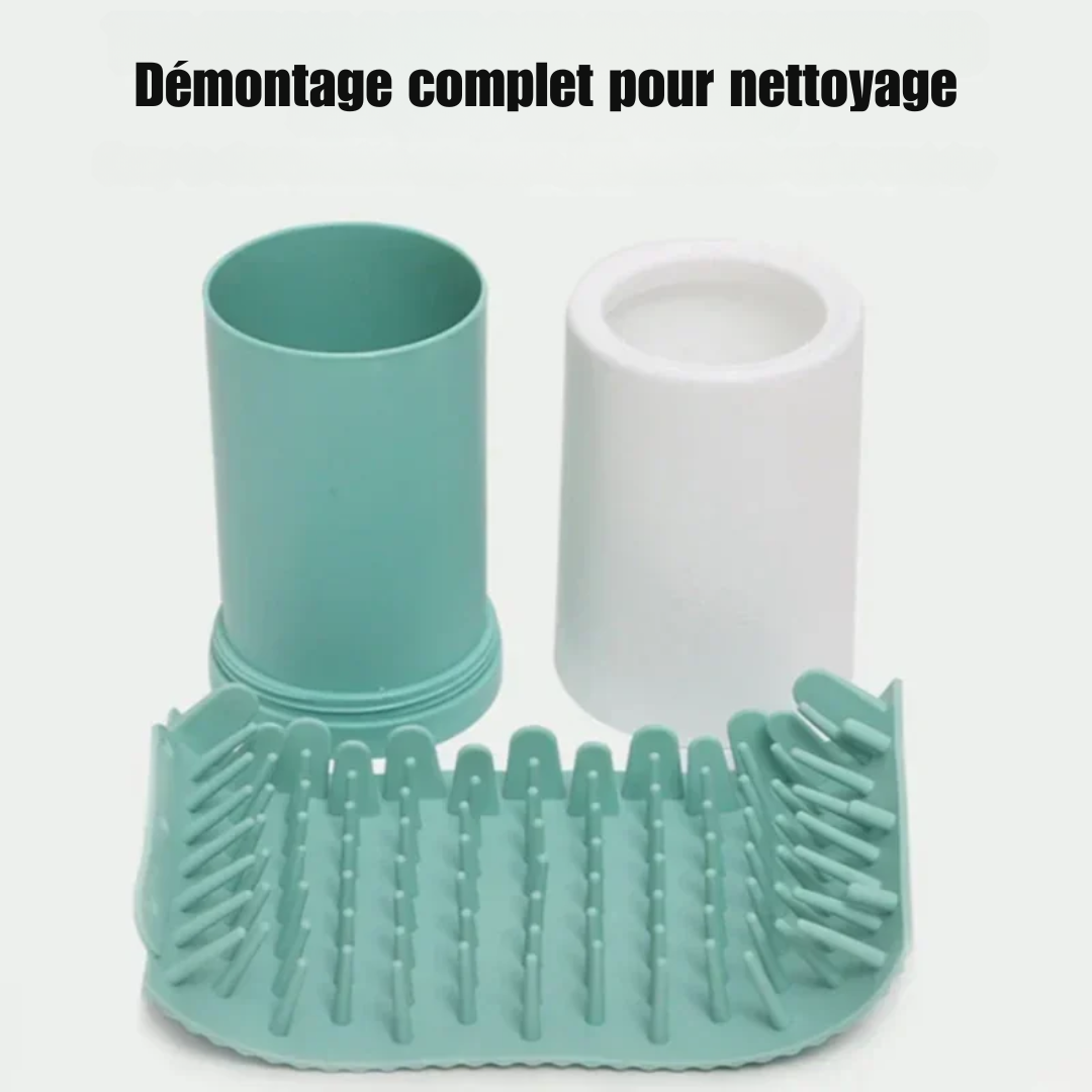 Lave-pattes pour chien - Nettoyage facile et efficace