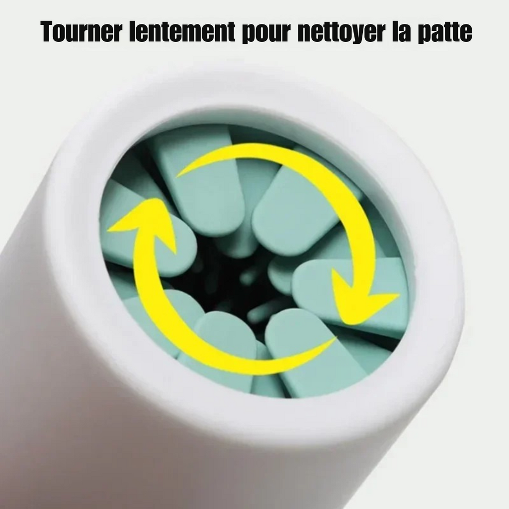 Lave-pattes pour chien - Nettoyage facile et efficace