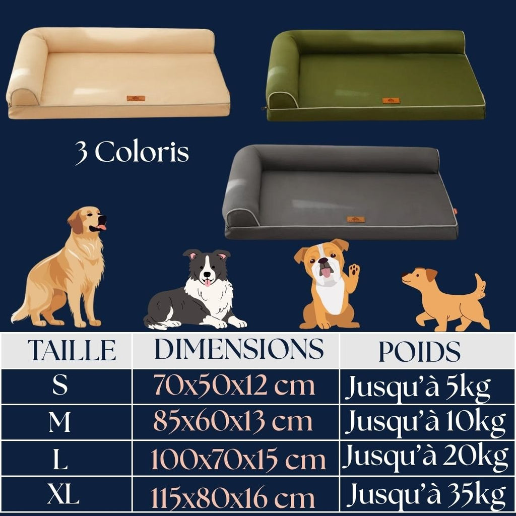 Lit orthopédique chien - CanapéToutou™