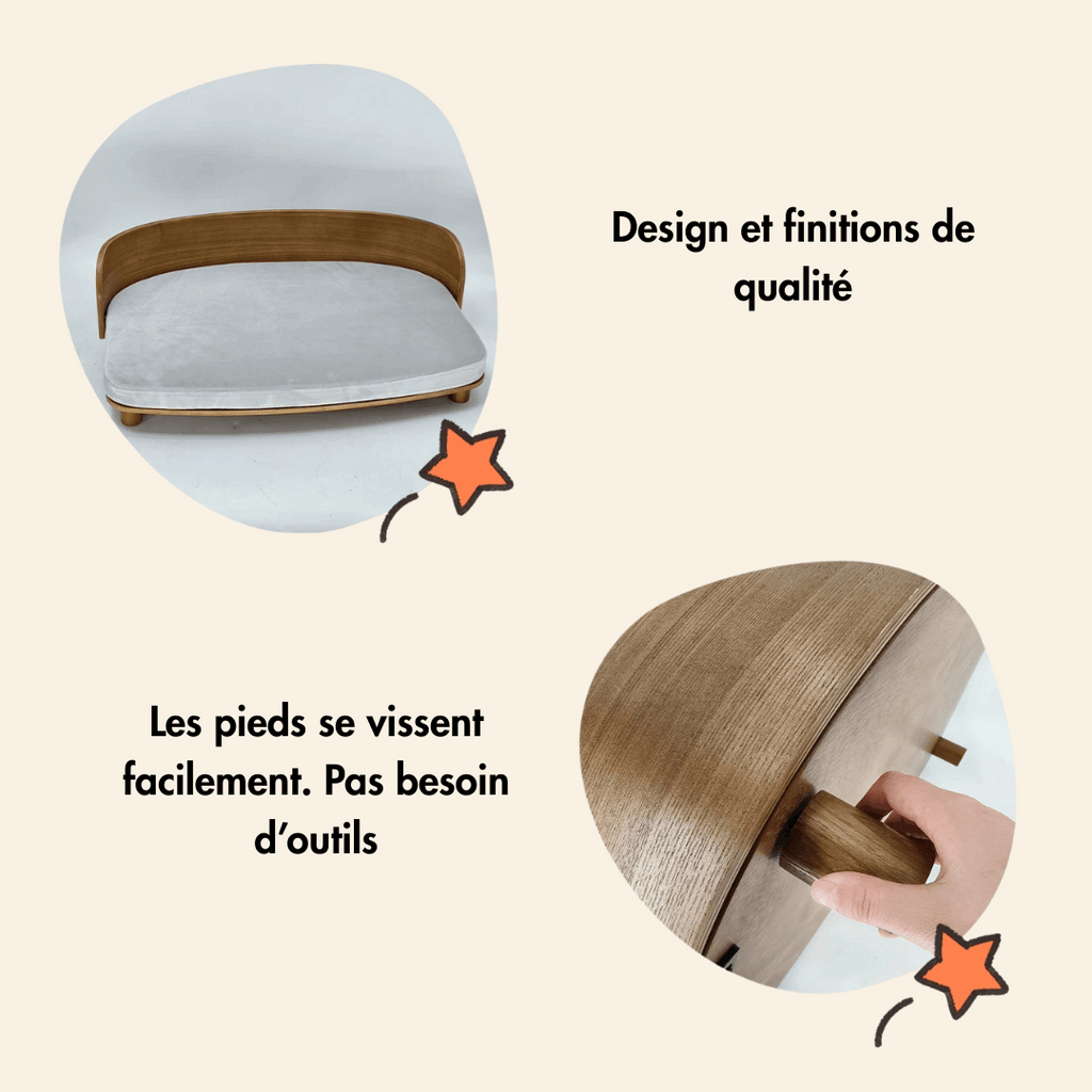 Lit Canapé Surélevé En Bois Pour Chat