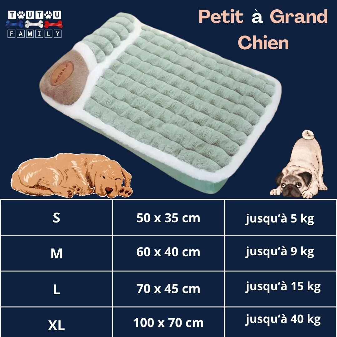 Lit pour chien orthopédique -DéhoussableToutou™