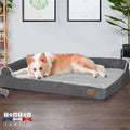 Lit-pour-chien-xxl-orthopédique-un-chien-de-moyenne-taille-qui-profite-de-l-espace-de-ce-grand-lit-avec-2-traversin-lit-avec-rebord-imperméable-et-déhoussable-lavable-en-machine