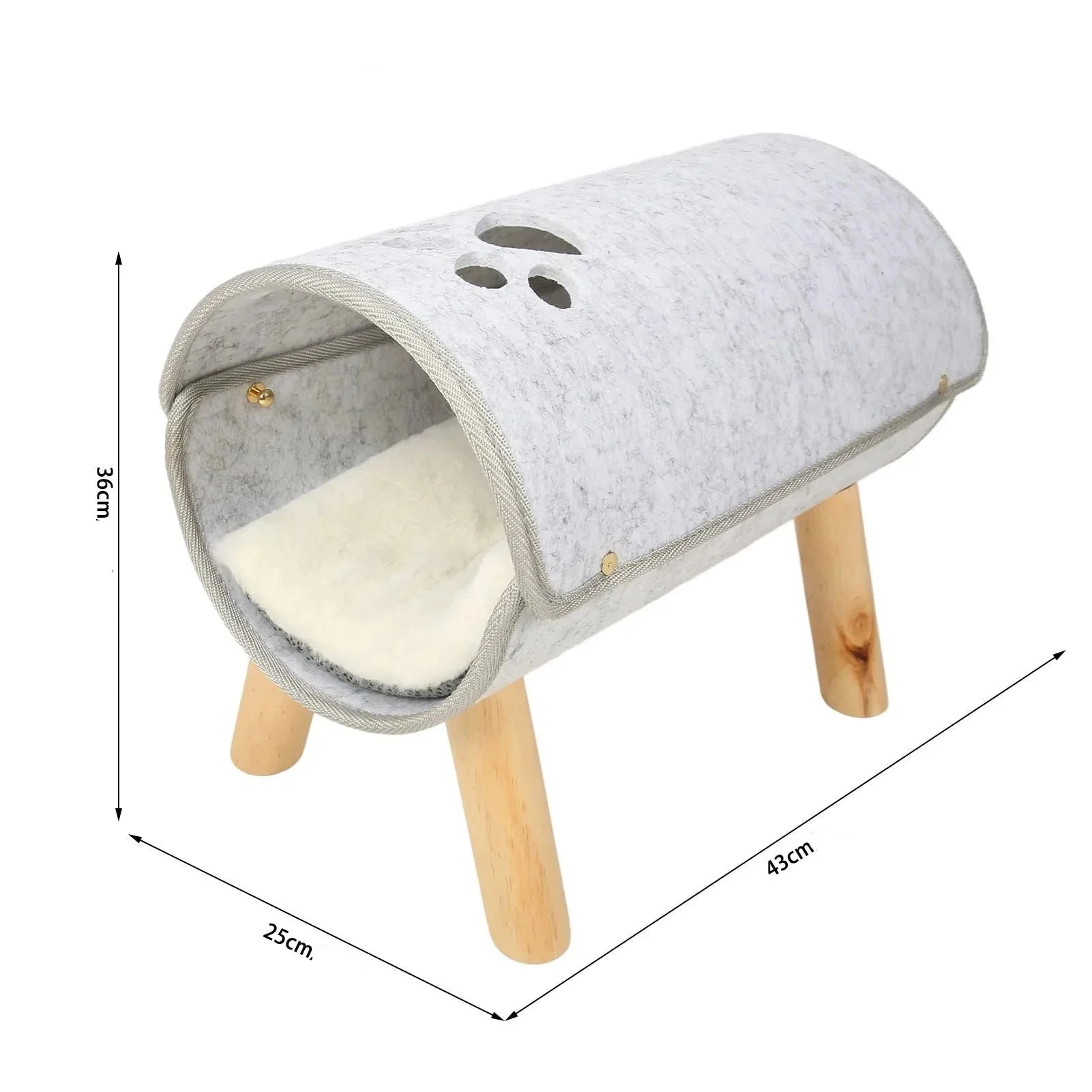 Lit Tunnel Design En Feutre Pour Chat