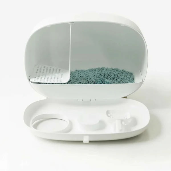 Maison de toilette fermée Oscar & Plume – bac à litière design pour chat élégant
