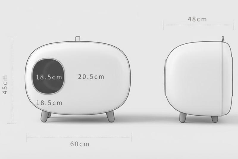 Maison de toilette fermée Oscar & Plume – bac à litière design pour chat élégant