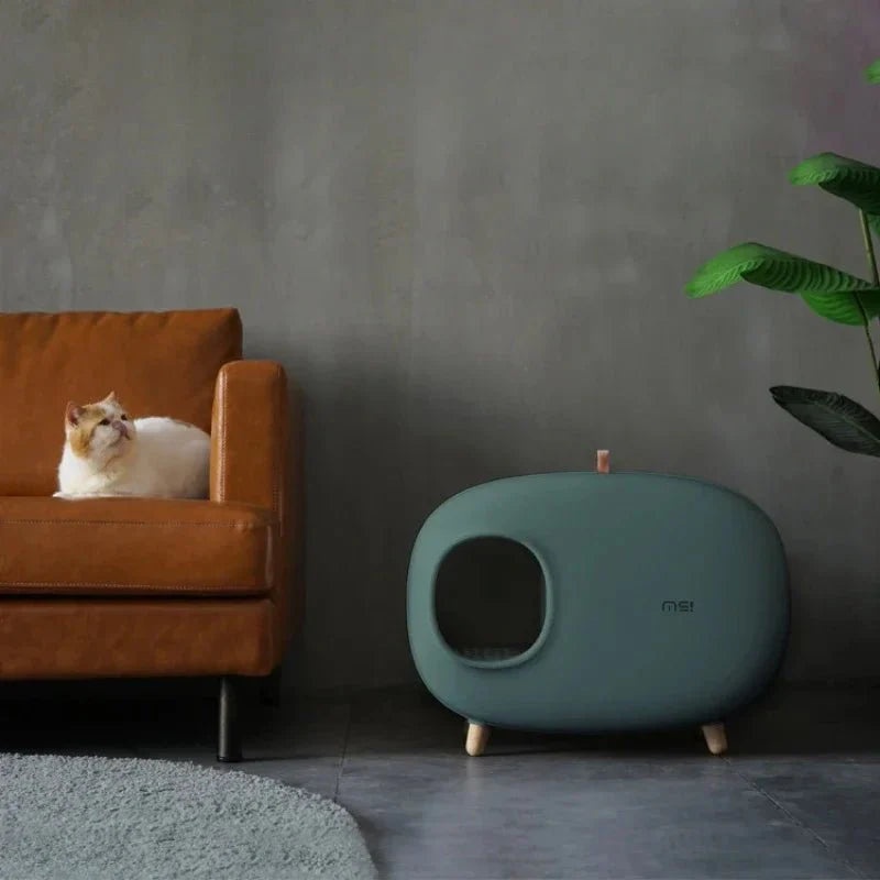 Maison de toilette fermée Oscar & Plume – bac à litière design pour chat élégant