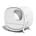 Litière désodorisante chat design moderne blanche avec nettoyage pratique Oscar et Plume