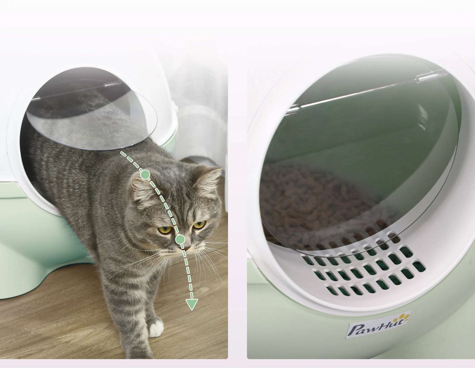 Litière maison chat design résistante et confortable