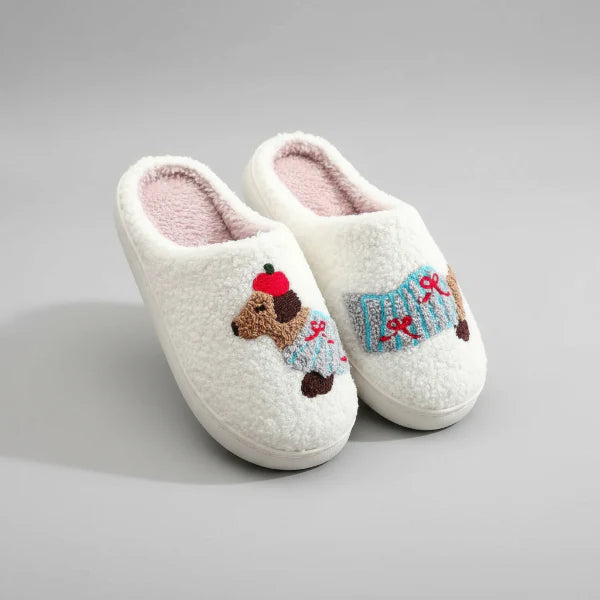 Chaussons Chien Teckel Chaud Et Confortable