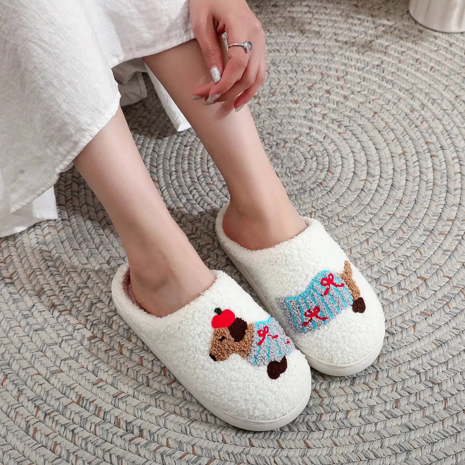 Chaussons Chien Teckel Chaud Et Confortable