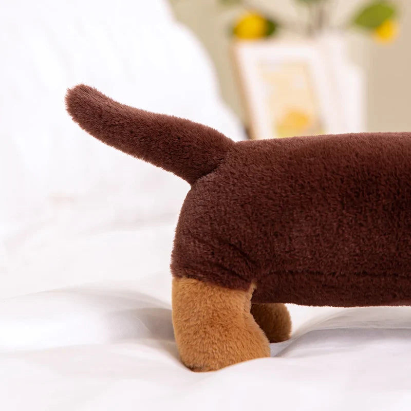 Grand Coussin Long Teckel En Peluche