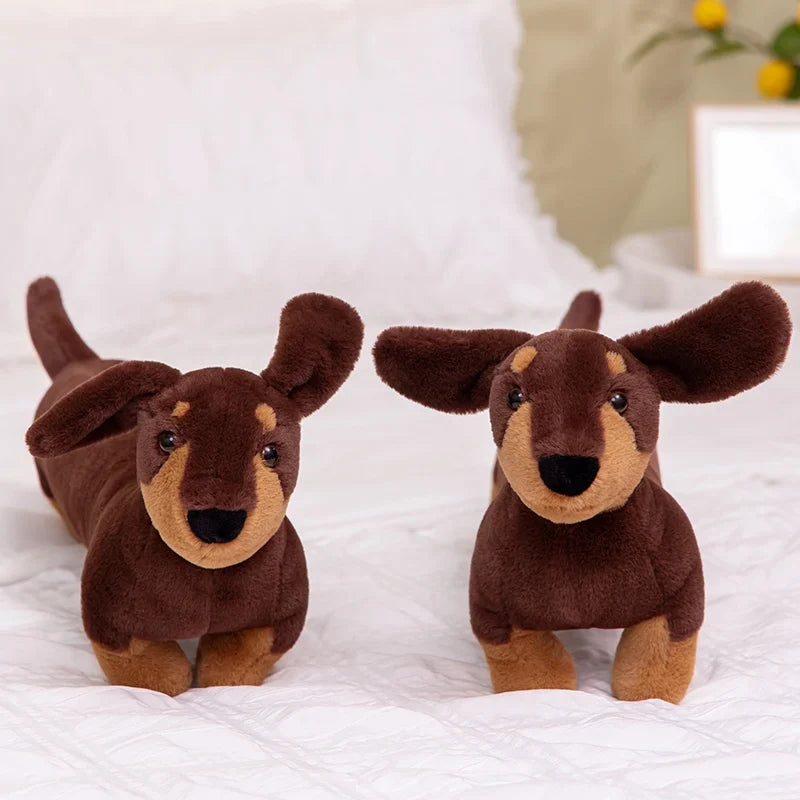 Grand Coussin Long Teckel En Peluche