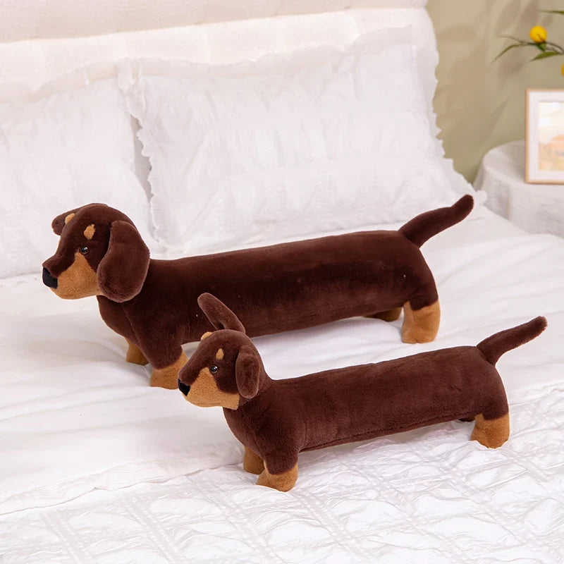 Grand Coussin Long Teckel En Peluche