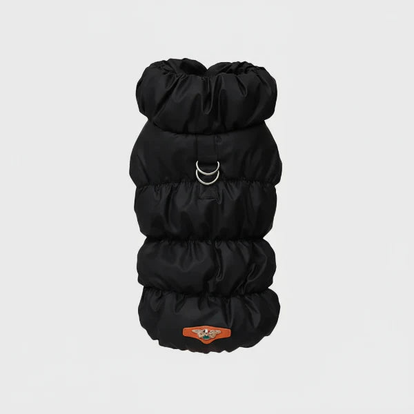 Manteau chaud pour chat chien en noir, très confortable pour les temps froids