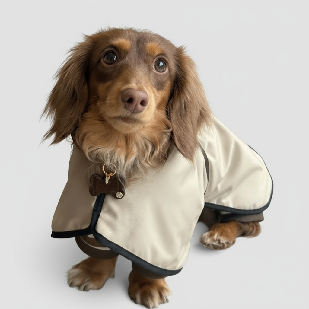 Manteau Cape Imperméable pour Teckel – protection élégante et chaude par Oscar et Plume