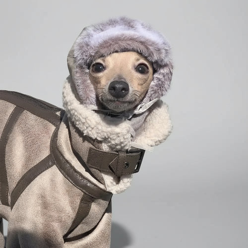 Manteau Hiver Fausse Fourrure Pour Lévrier