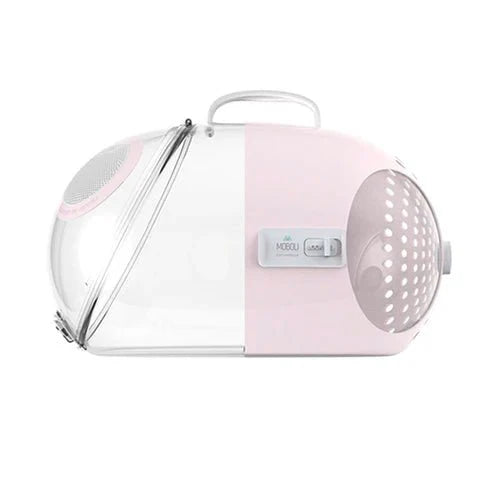 Sac de transport transparent pour chat avec une conception moderne et des aérations pour le confort de l'animal