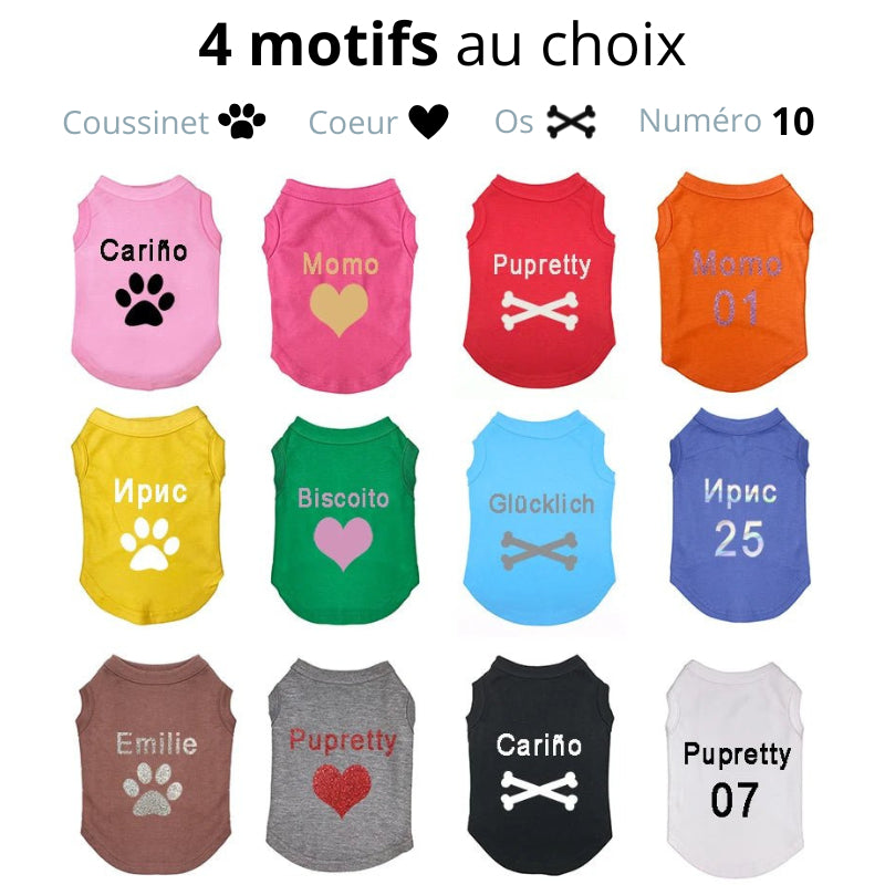 T-shirt pour Chien Personnalisé