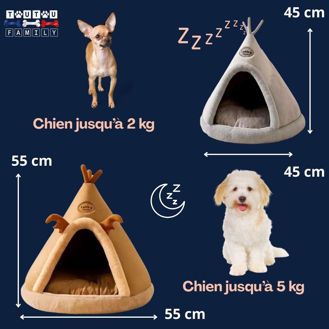 Niche d'intérieur pour chien - TipiToutou™