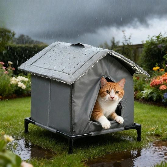 niche exterieur pour chat surélevée