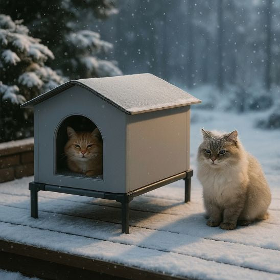 niche exterieur pour chat surélevée
