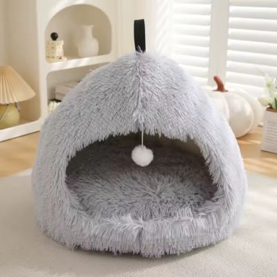 NICHE POUR CHIEN INTÉRIEUR IGLOOCOZY™ – MAISON GRIS ÉLÉGANTE