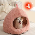 NICHE INTERIEUR CHIEN IGLOOCOZY™ – IGLOO ROSE DOUILLET ANTI-STRESS