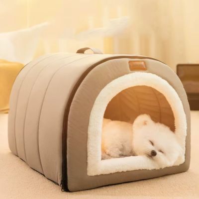 niche-pour-chien-interieur-anti-stress-gris