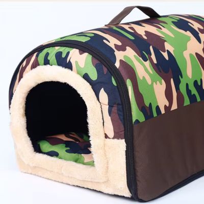 NICHE POUR CHIEN INTERIEUR – MOTIF MILITAIRE CAMOUFLAGE
