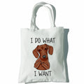 Sac en toile Teckel Oscar et Plume 1