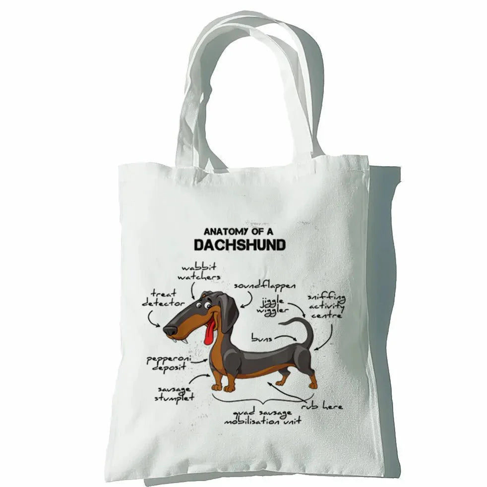 Sac en toile Teckel Oscar et Plume 23