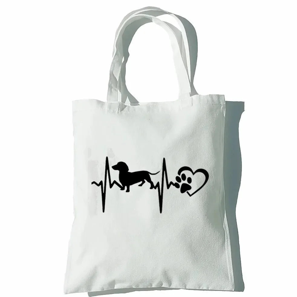 Sac en toile Teckel Oscar et Plume 2
