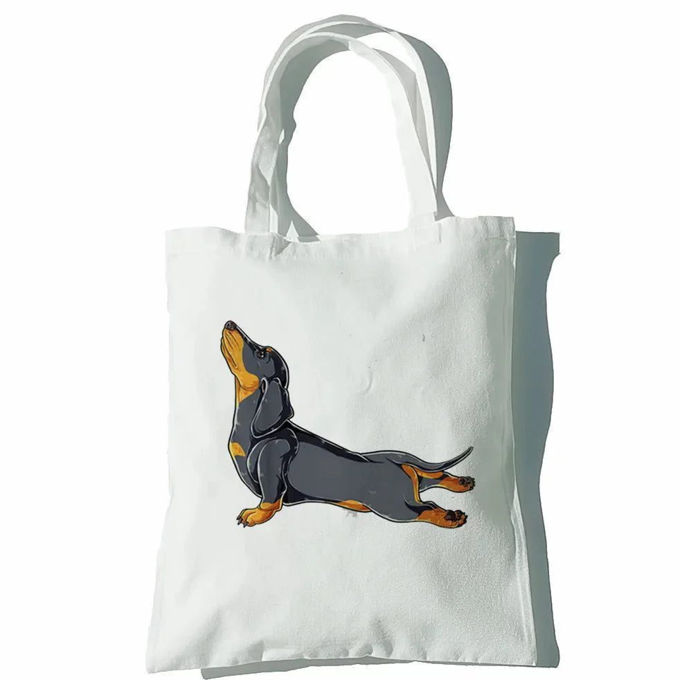 Sac en toile Teckel Oscar et Plume 21